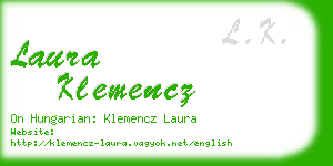 laura klemencz business card